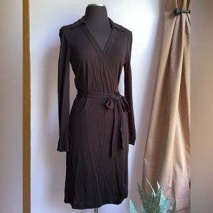 Diane Von Furstenberg black new jeanne two wrap dress